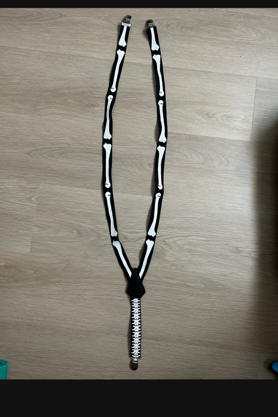 Skeleton Bone Print Suspenders