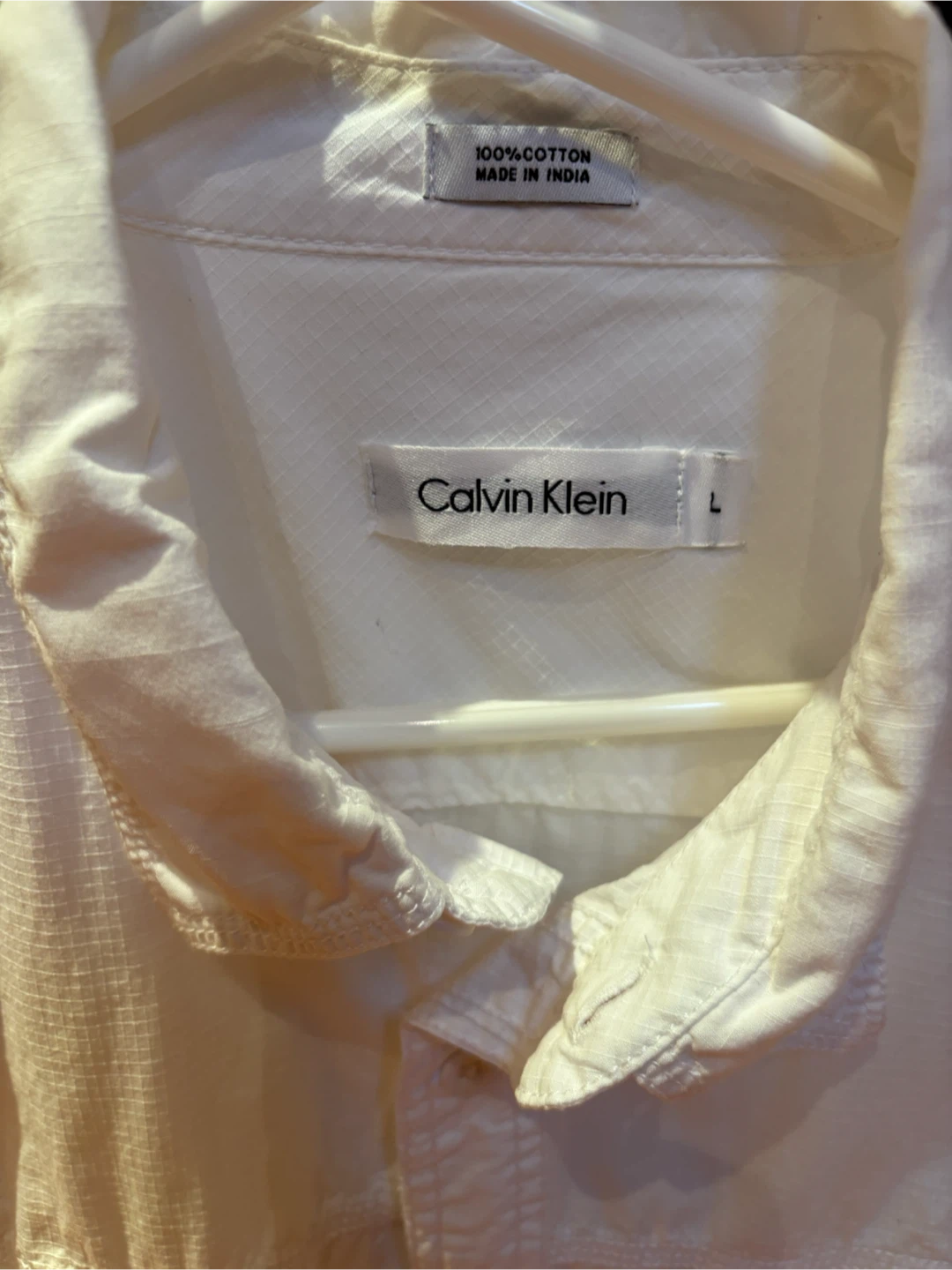 Calvin Klein whit men’s cotton shirt size L - photo 3