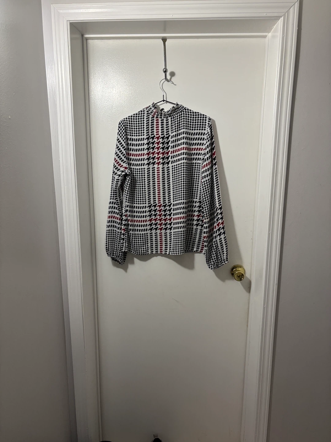 Cleo Houndstooth Pattern Blouse - photo 4