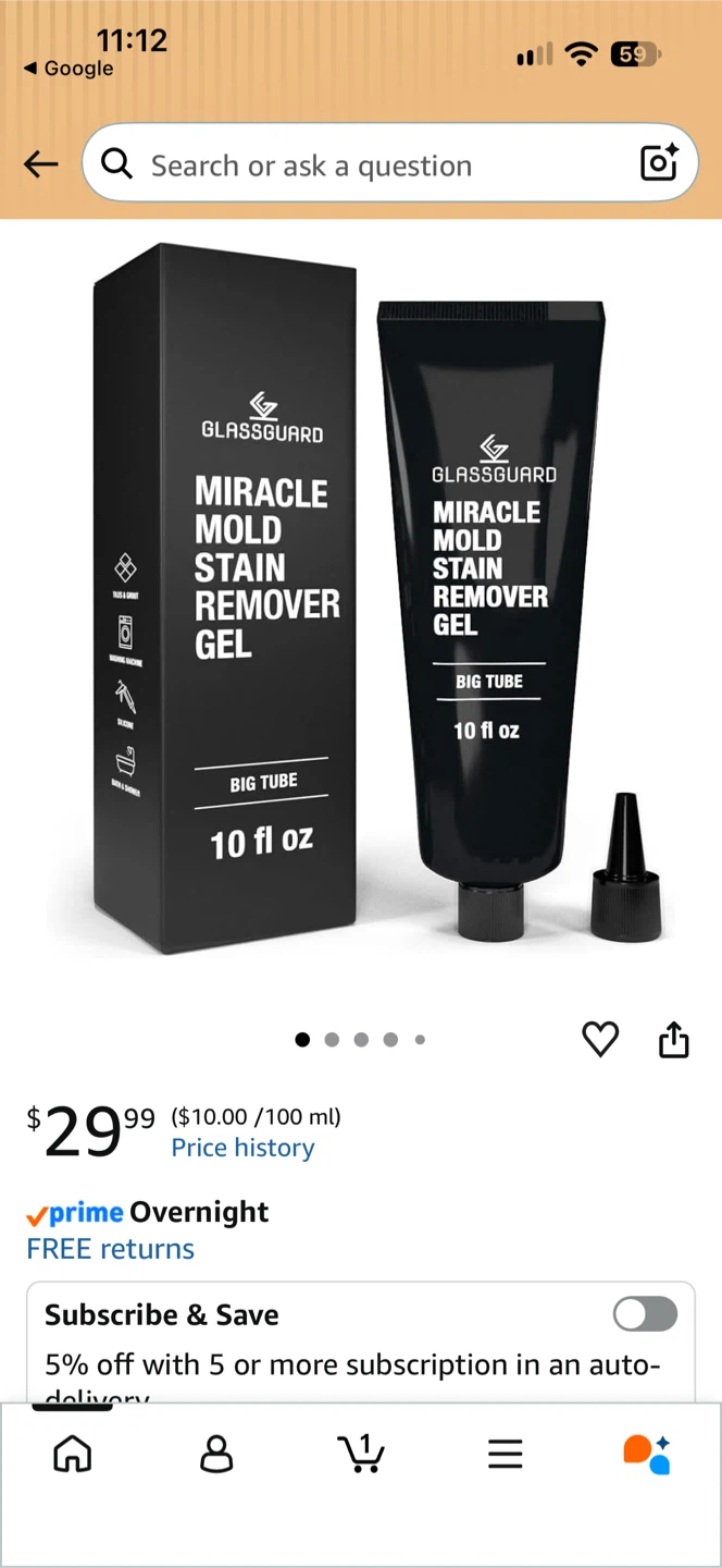2x Glassguard Miracle Mould Stain Cleaner Gel - photo 5