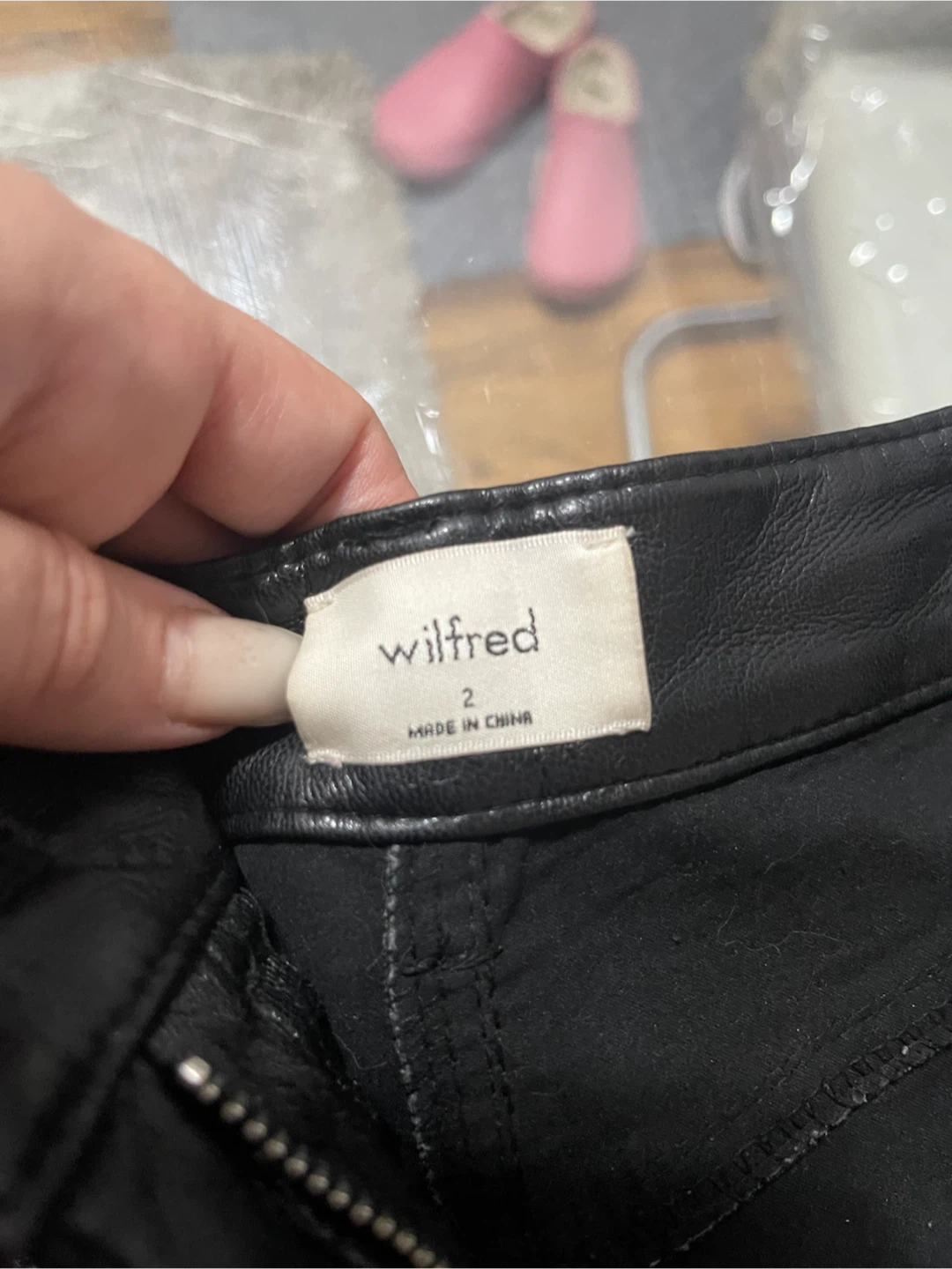 Wilfred Black Faux Leather Pants - photo 2