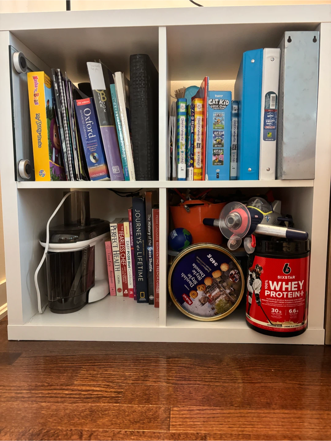 White 4-Cube Storage Shelf