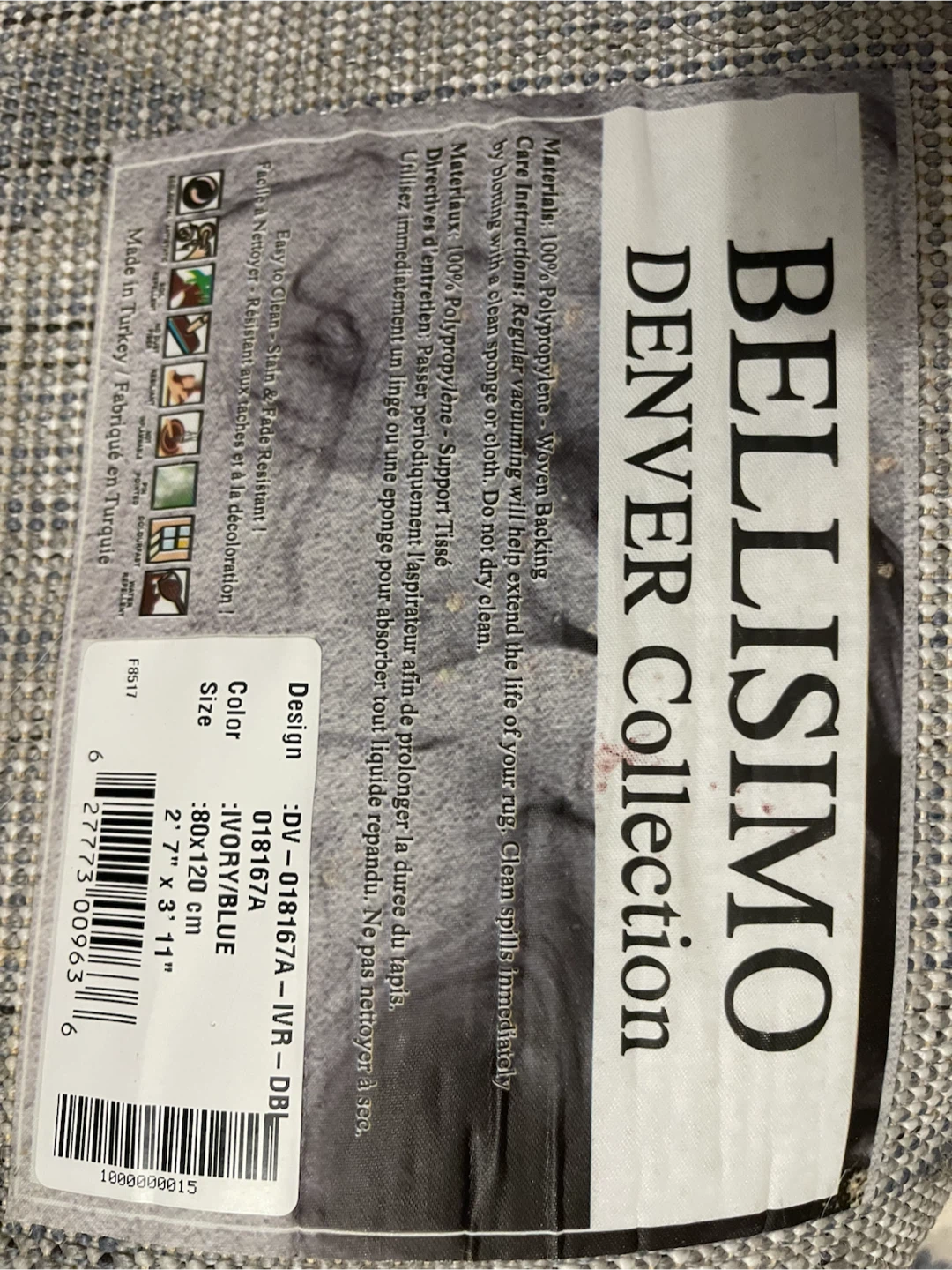 Bellisimo Denver Collection Rug Ivory/Blue - photo 2