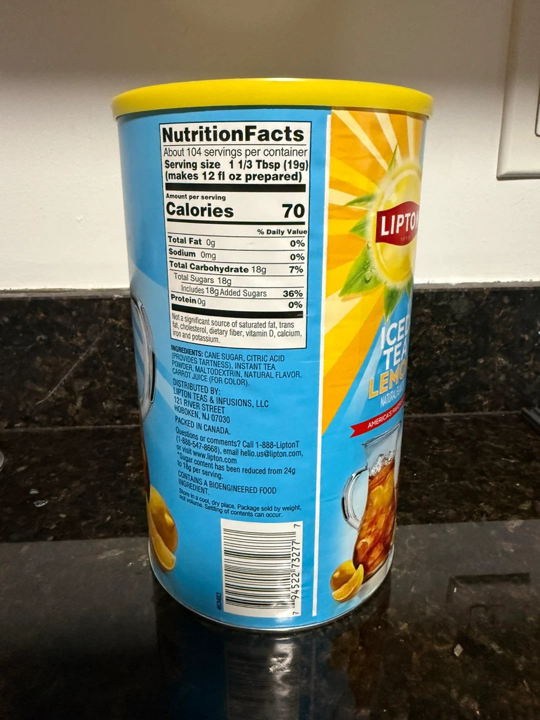 Lipton Iced Tea Lemon Mix, 4lb 4.4oz - photo 2