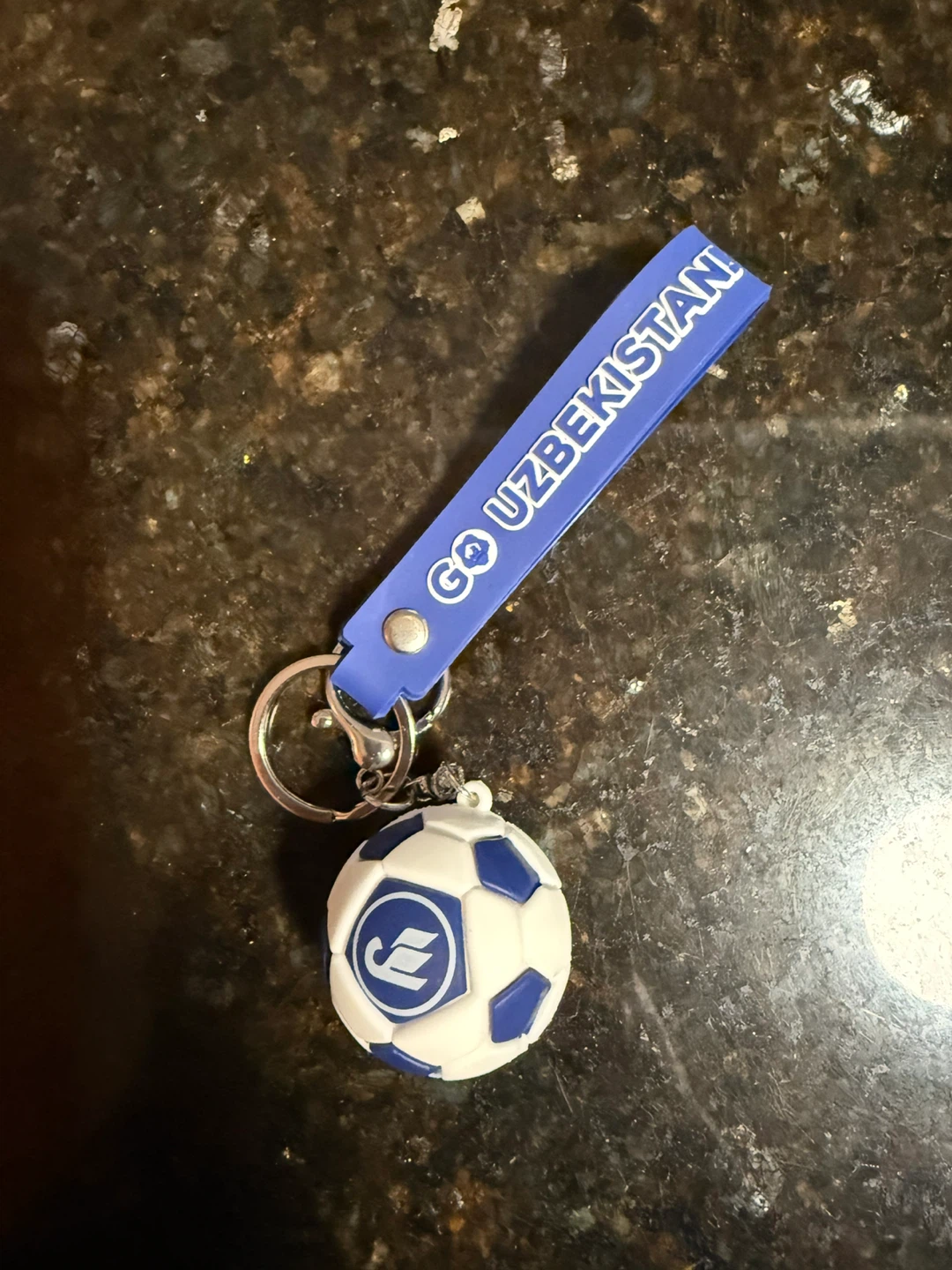Uzbekistan Soccer Keychain