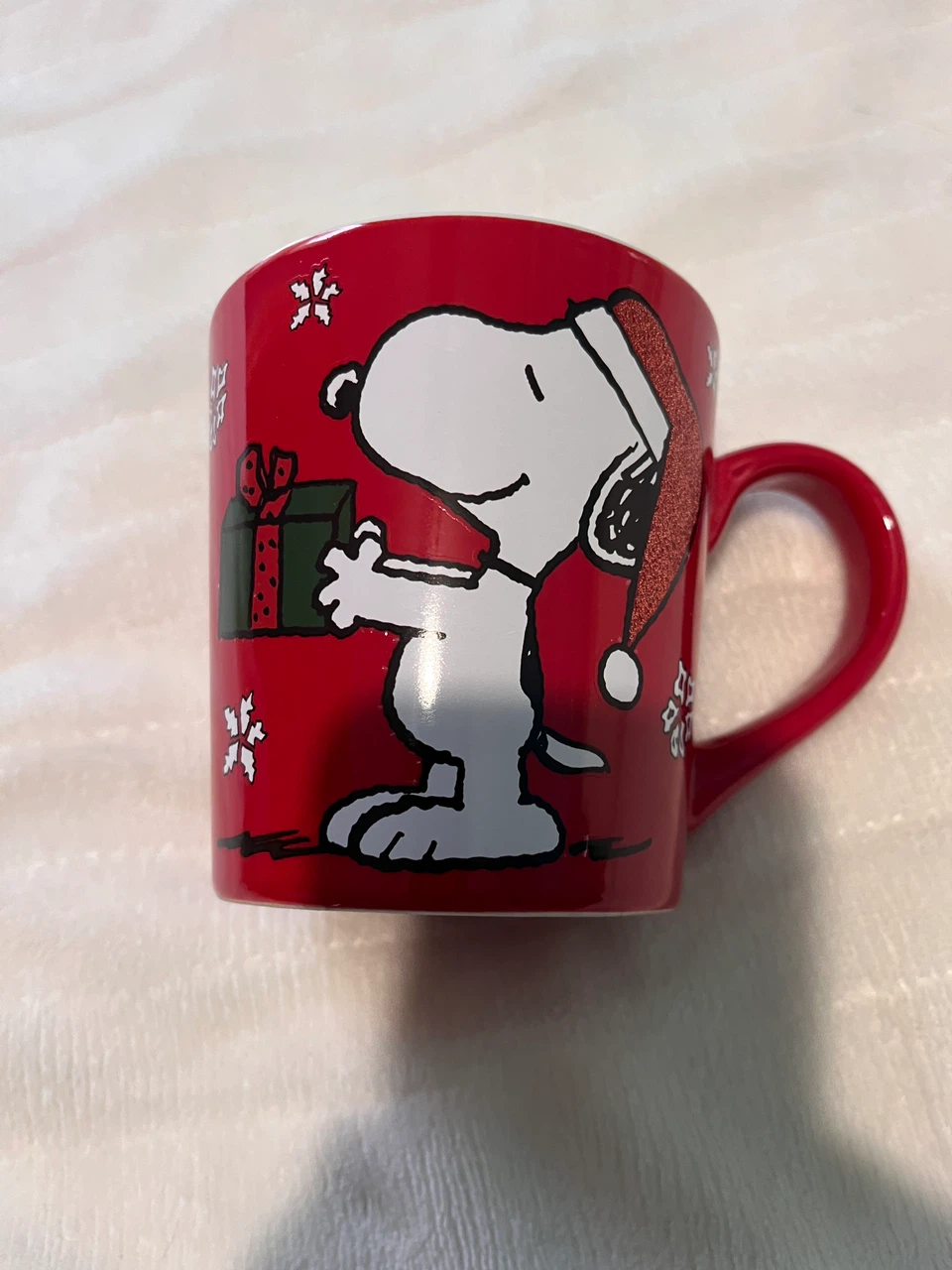 Peanuts Christmas Mug with Snoopy and Woodstock