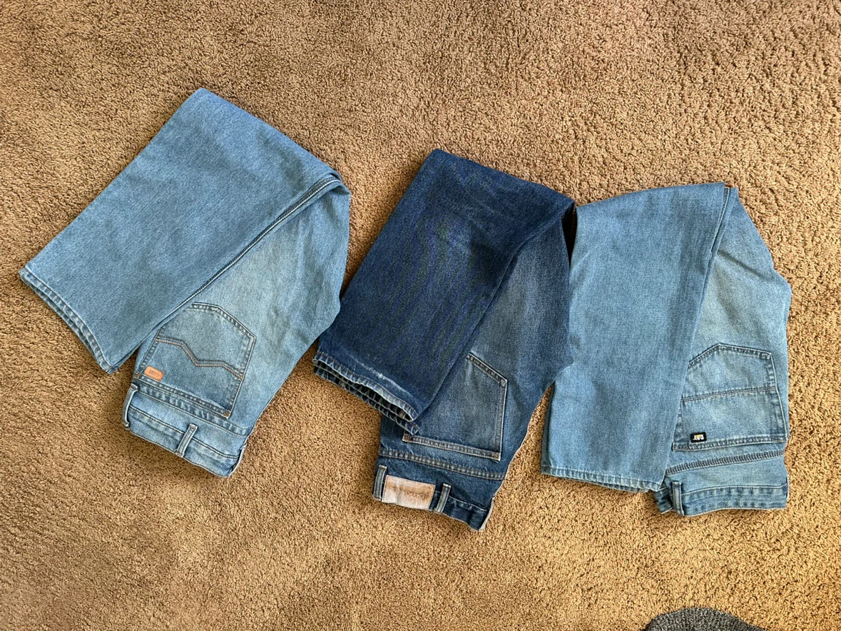 3 pairs of men’s jeans for $35