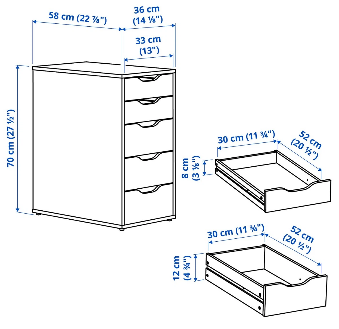 IKEA White Desk 160 × 80 cm with Storage Drawers - photo 4