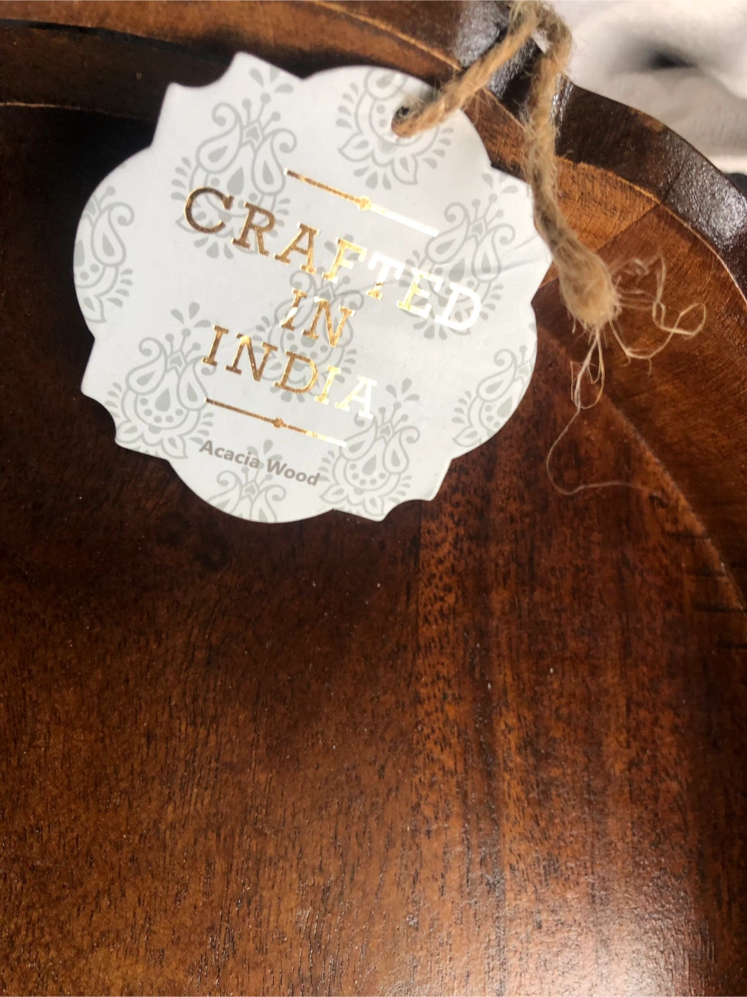 Acacia Wood Scalloped Serving Tray - photo 4