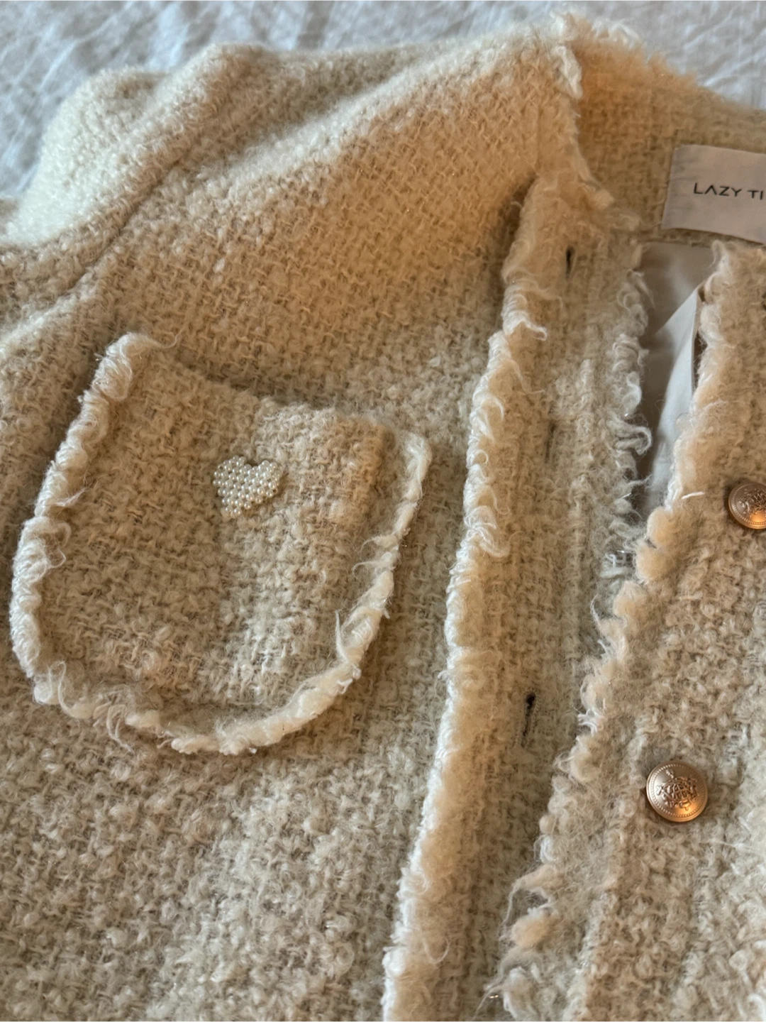 Lazy Time Cream Tweed Jacket - photo 3