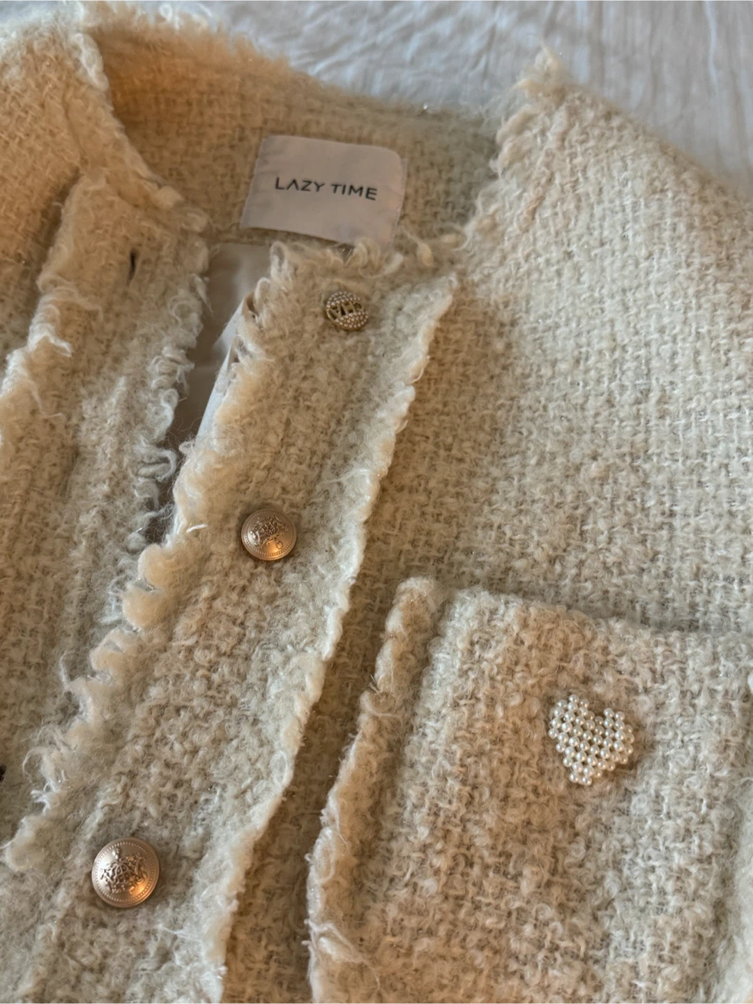 Lazy Time Cream Tweed Jacket - photo 4