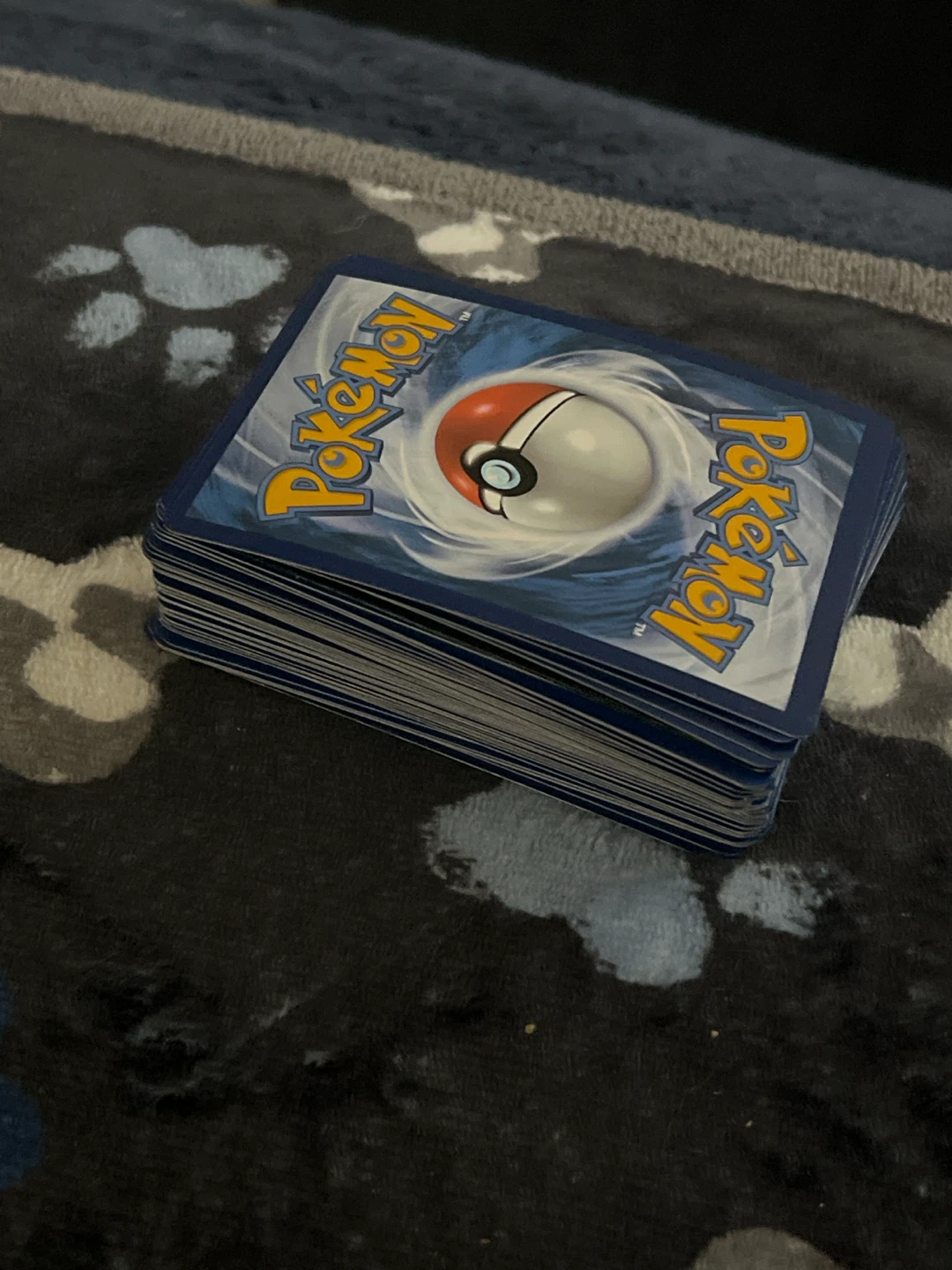 Stack of Pokémon Trading Cards