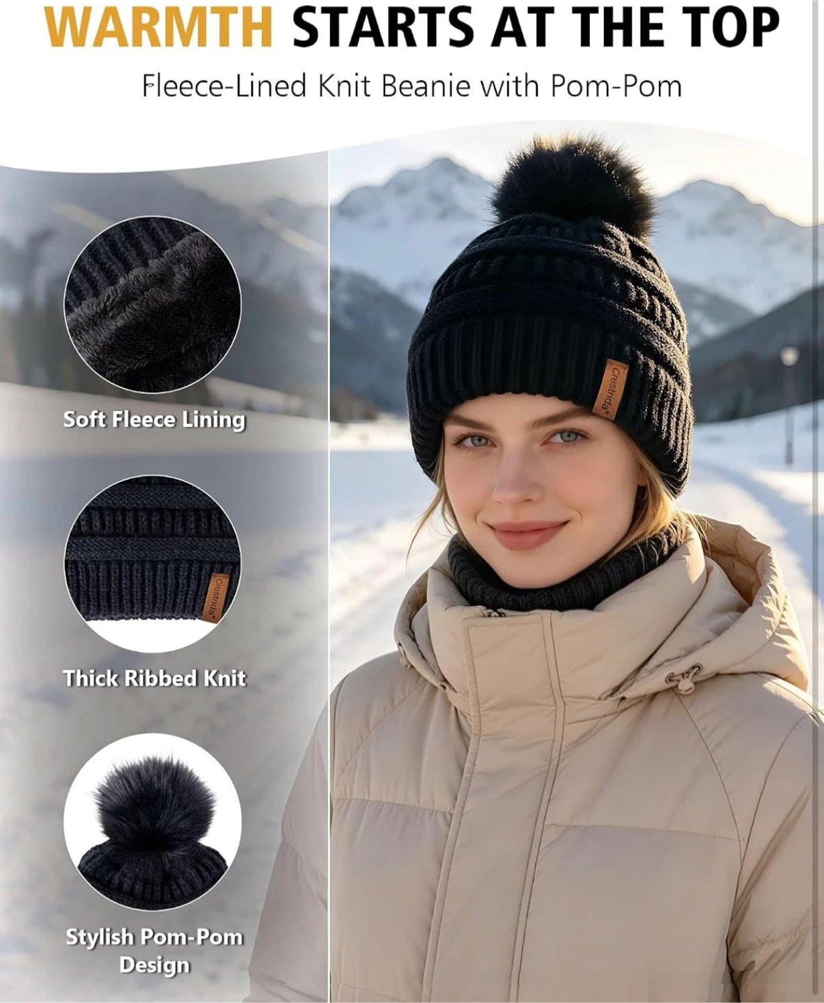Winter Beanie, Scarf, Headband, and Glove Set - photo 2