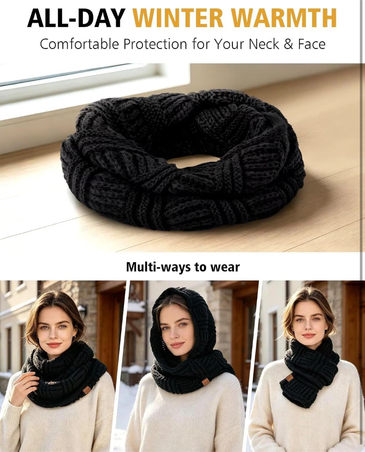 Winter Beanie, Scarf, Headband, and Glove Set - photo 3