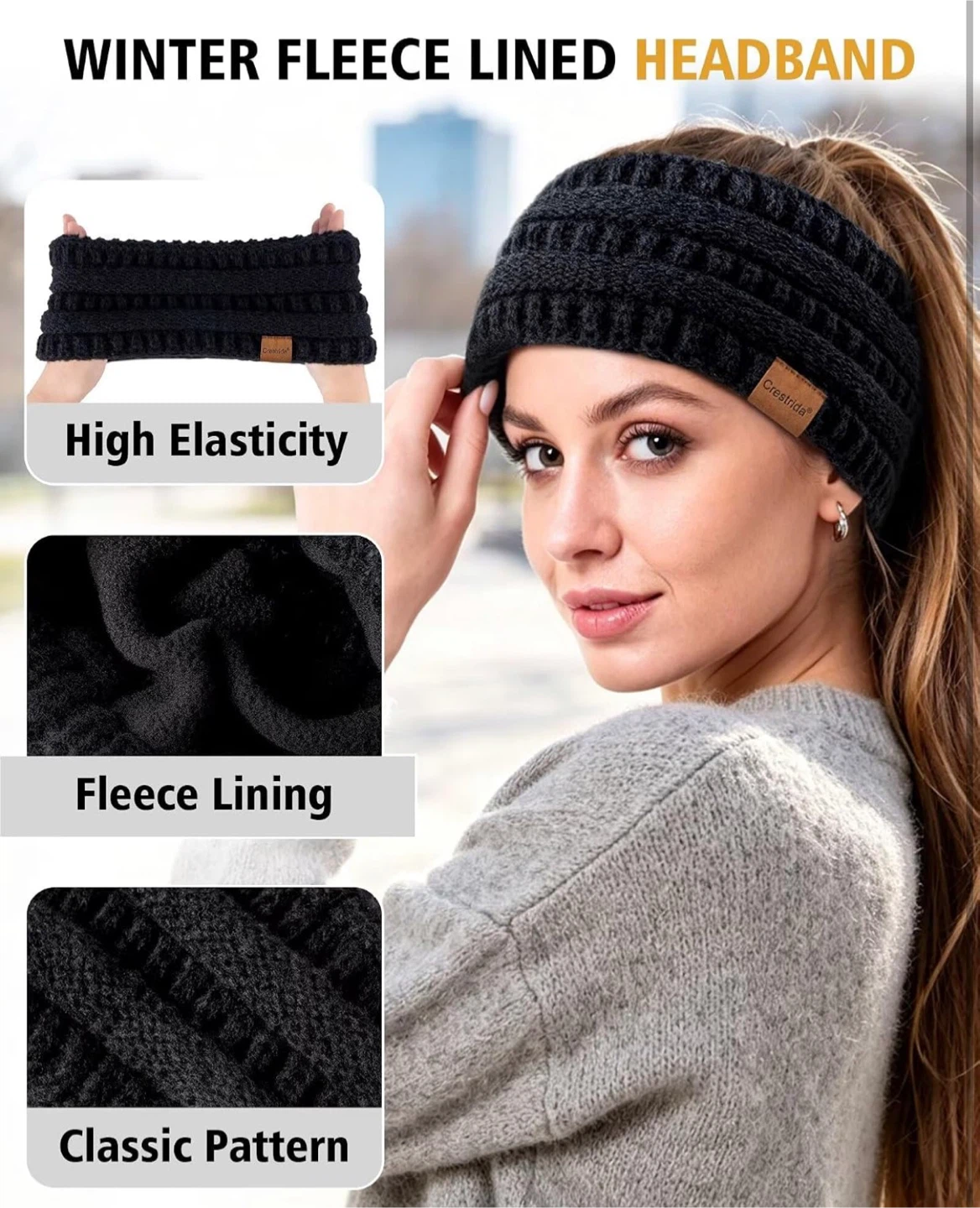 Winter Beanie, Scarf, Headband, and Glove Set - photo 5
