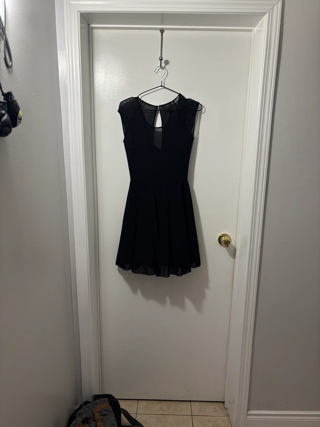 Guess Black Mesh Dress