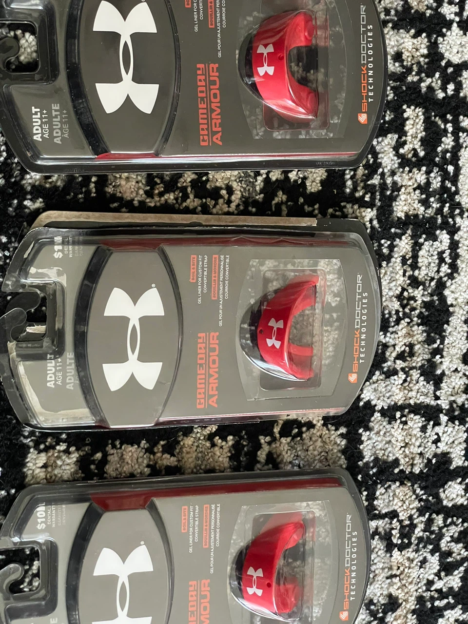 3 New Under Armour Gameday Armour Mouthguards