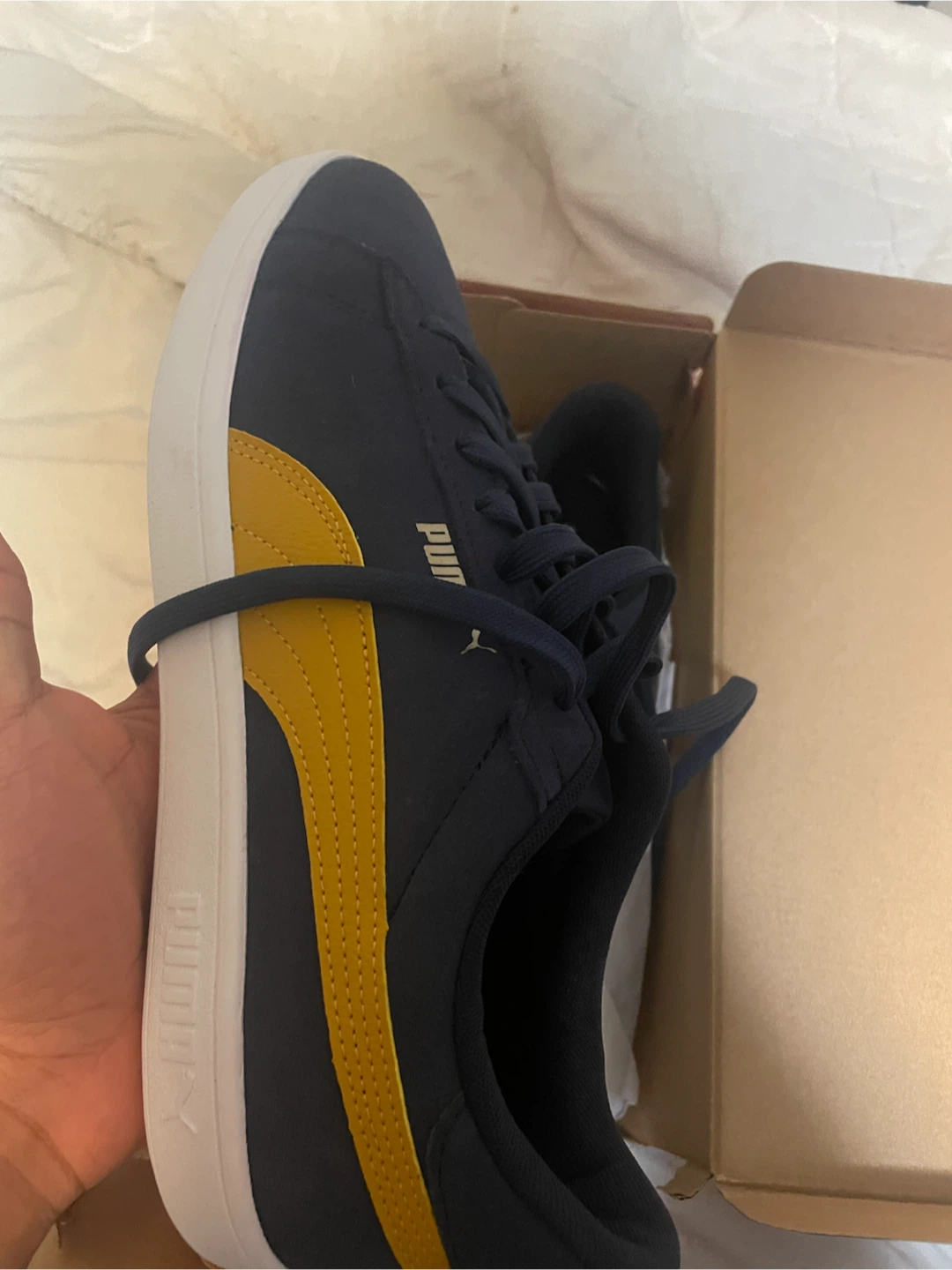 Puma Smash V2 Sneakers Navy and Yellow - photo 2