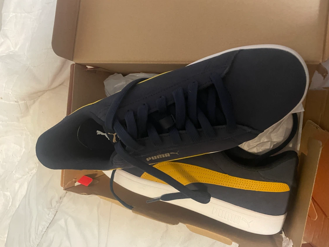 Puma Smash V2 Sneakers Navy and Yellow - photo 4