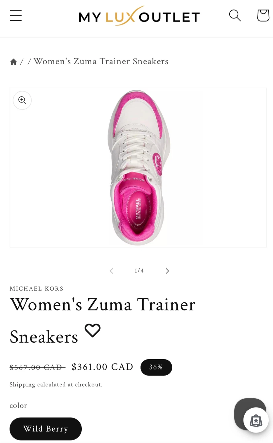 Michael Kors Zuma Trainer Wild Berry Leather - photo 2