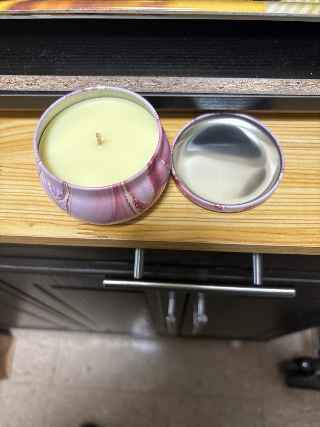 Pink Marbled Scented Candle