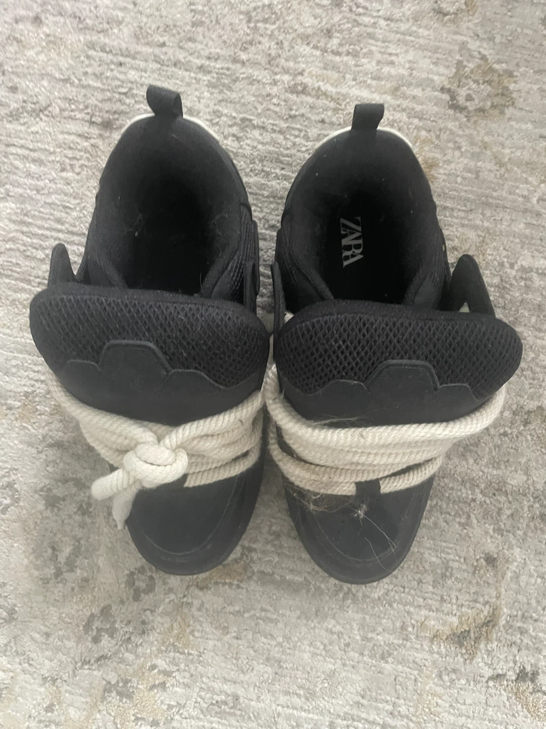 Zara black sneakers with rope laces size US 8 - photo 2