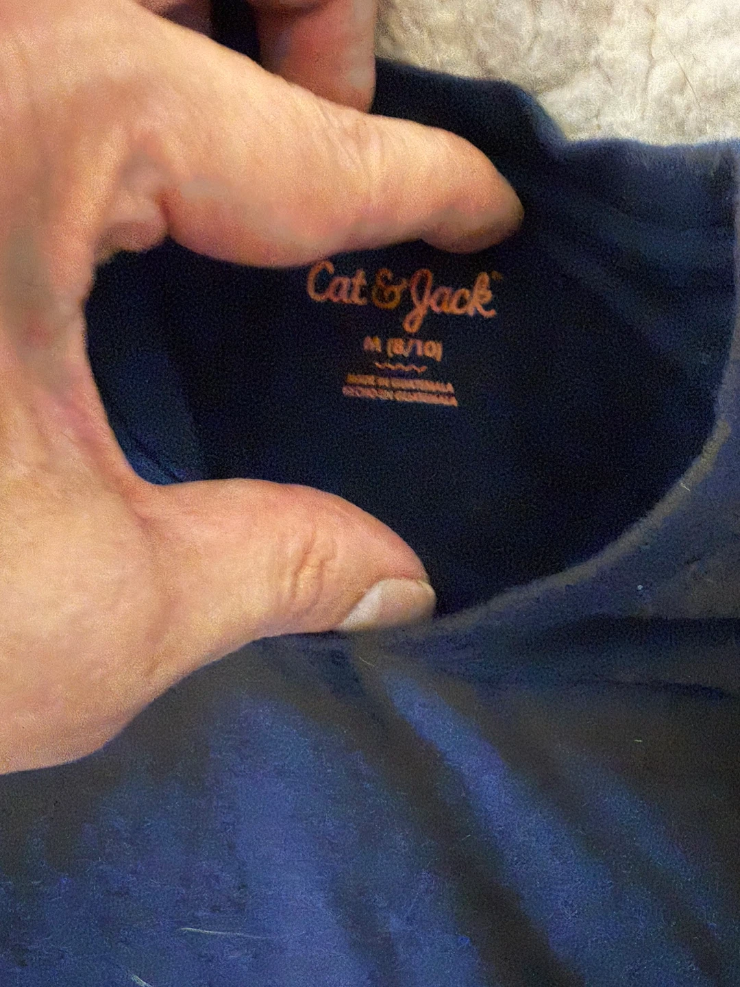 Cat & Jack Navy T-Shirt Size M (8/10) - photo 2