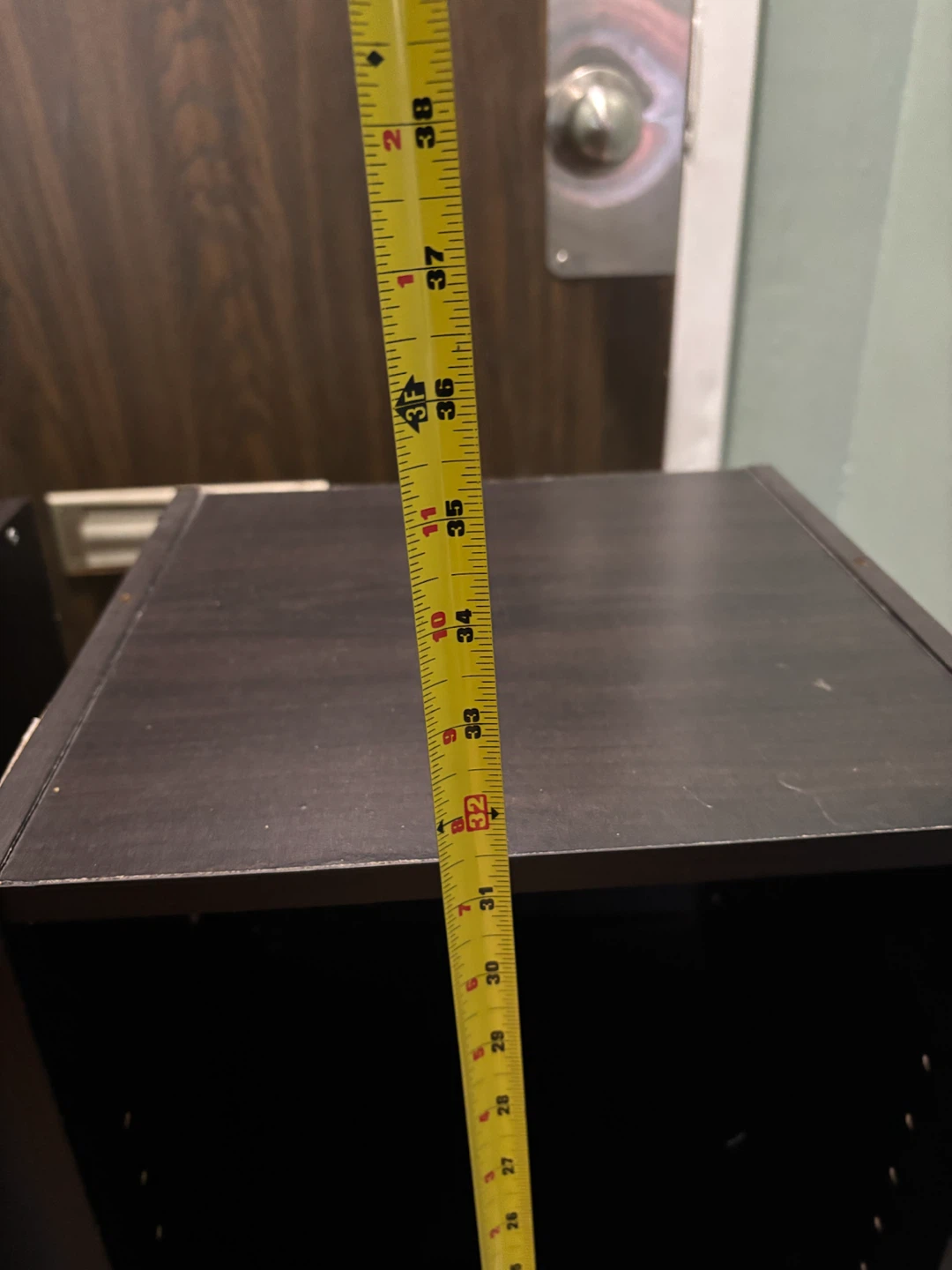 Two Black Wooden Shelving Units - photo 2