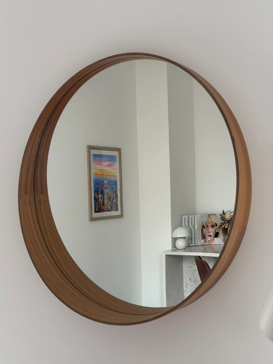 IKEA STOCKHOLM Round Mirror - Walnut Veneer PERFECT Condition!