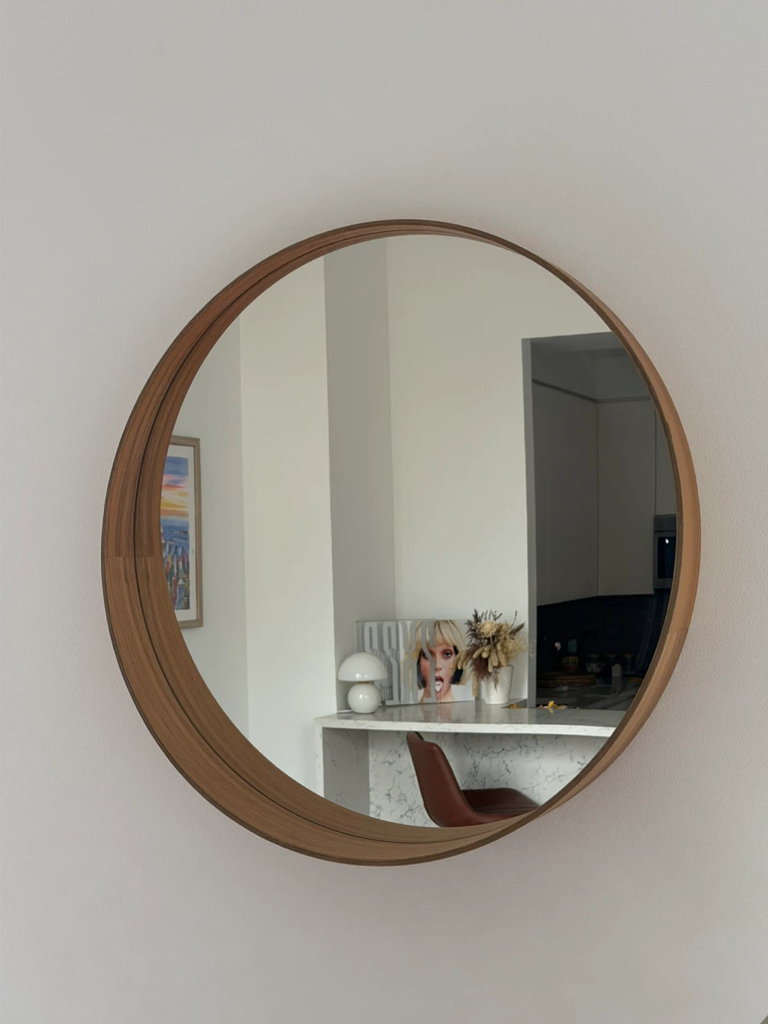 IKEA STOCKHOLM Round Mirror - Walnut Veneer PERFECT Condition! - photo 2