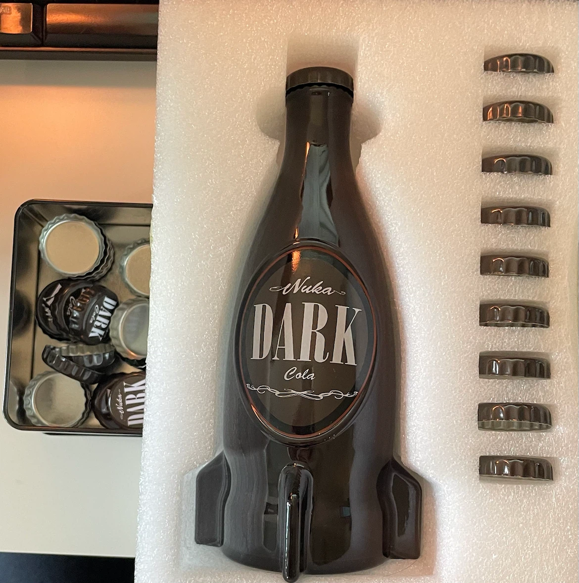 Fallout Bethesda Nuka-Cola Glass Bottle and Cap Sets - photo 2