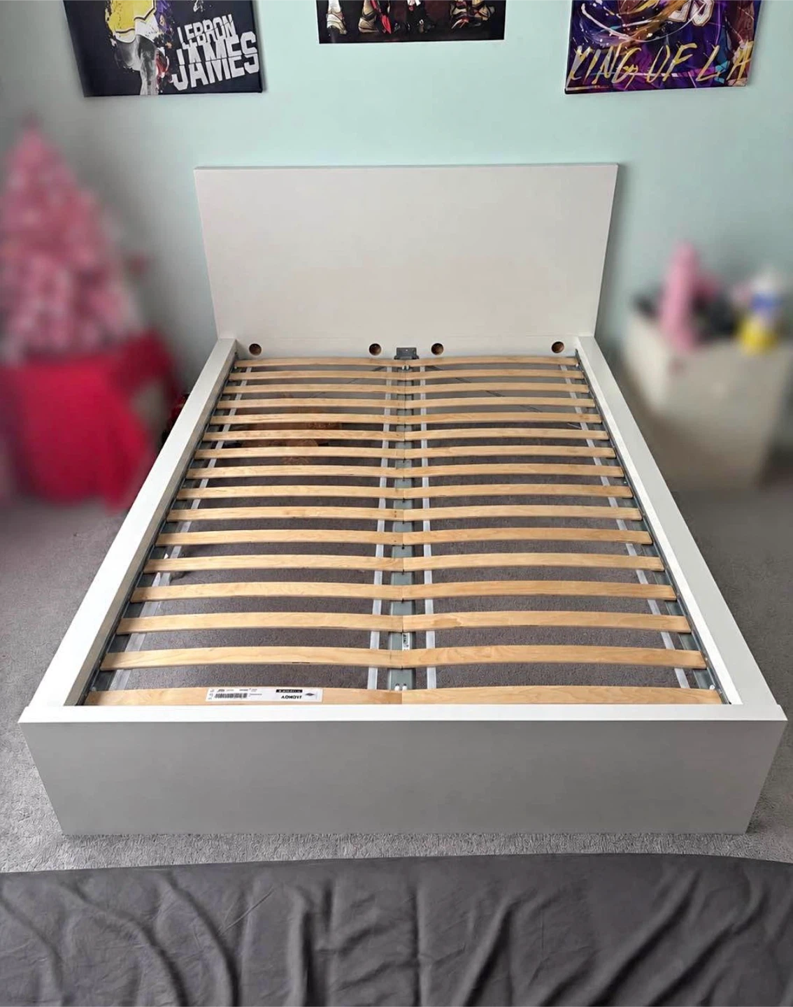 IKEA Full size white bed frame