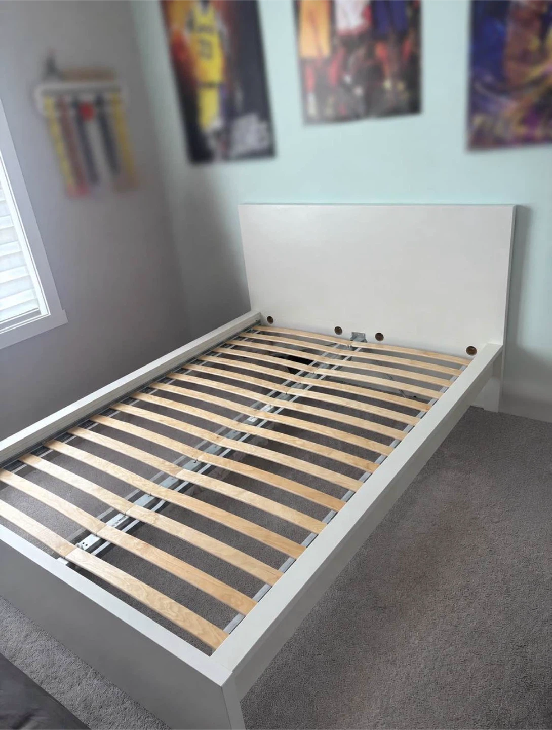 IKEA Full size white bed frame - photo 2