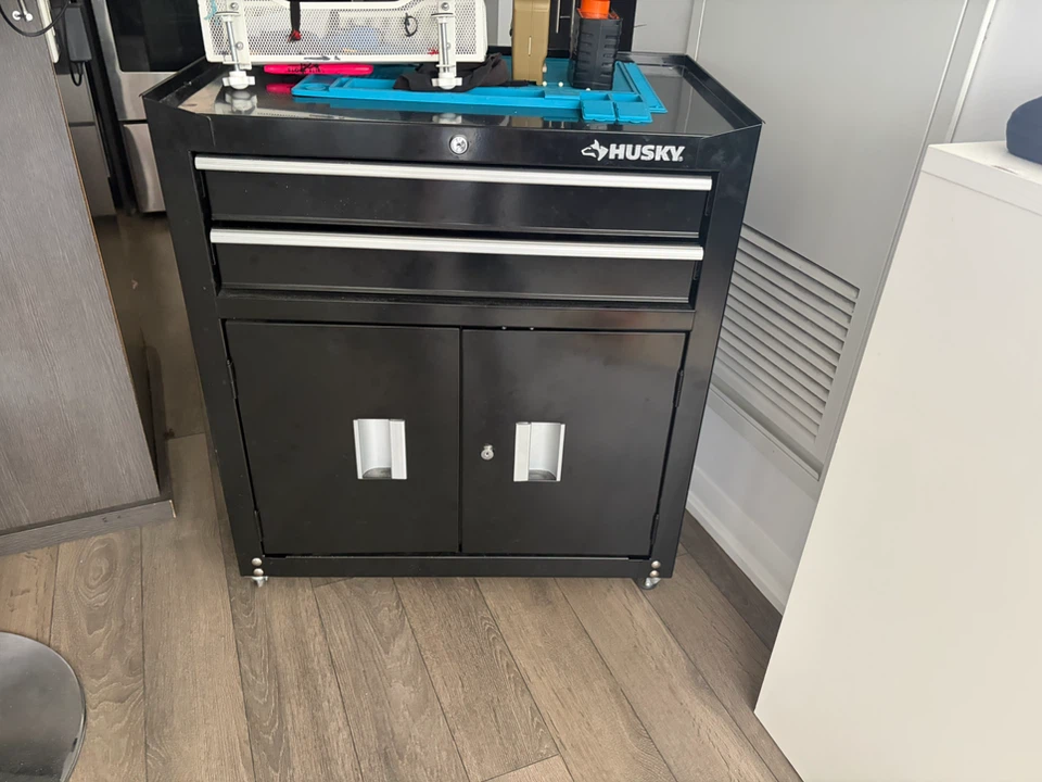 Husky Black Rolling Tool Cabinet with Drawers