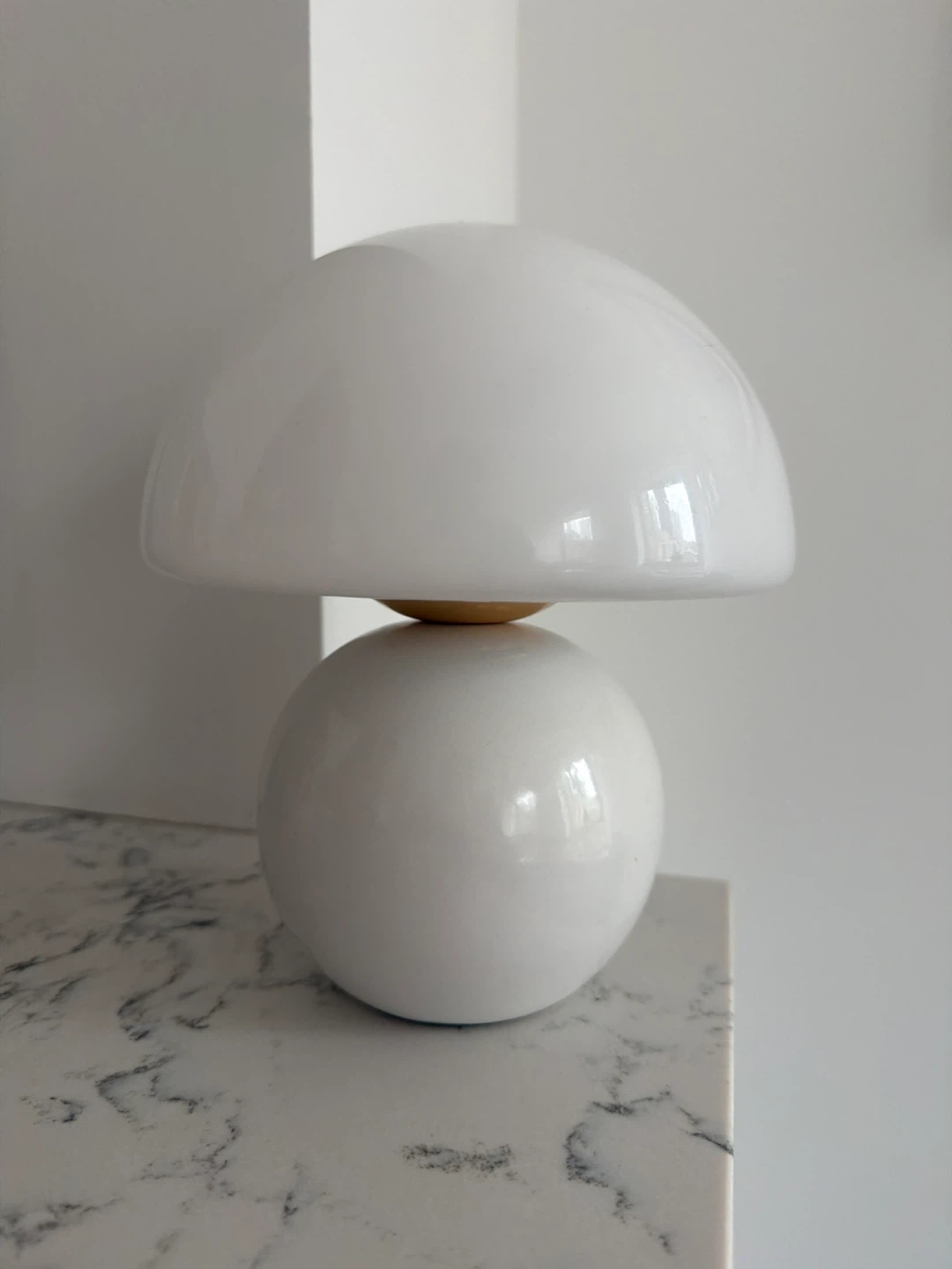 White Mushroom Table Lamp - photo 2