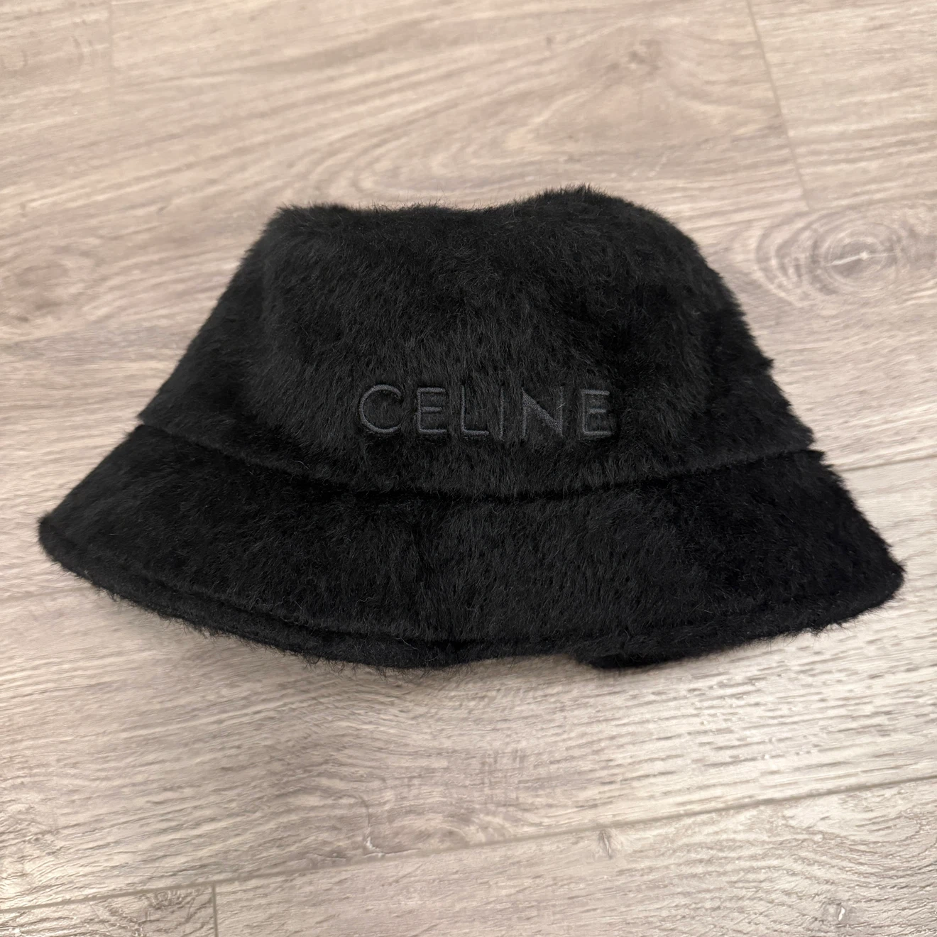 Authentic Celine alpaca fur bucket hat