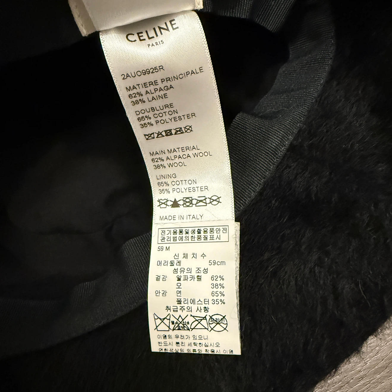 Authentic Celine alpaca fur bucket hat - photo 3
