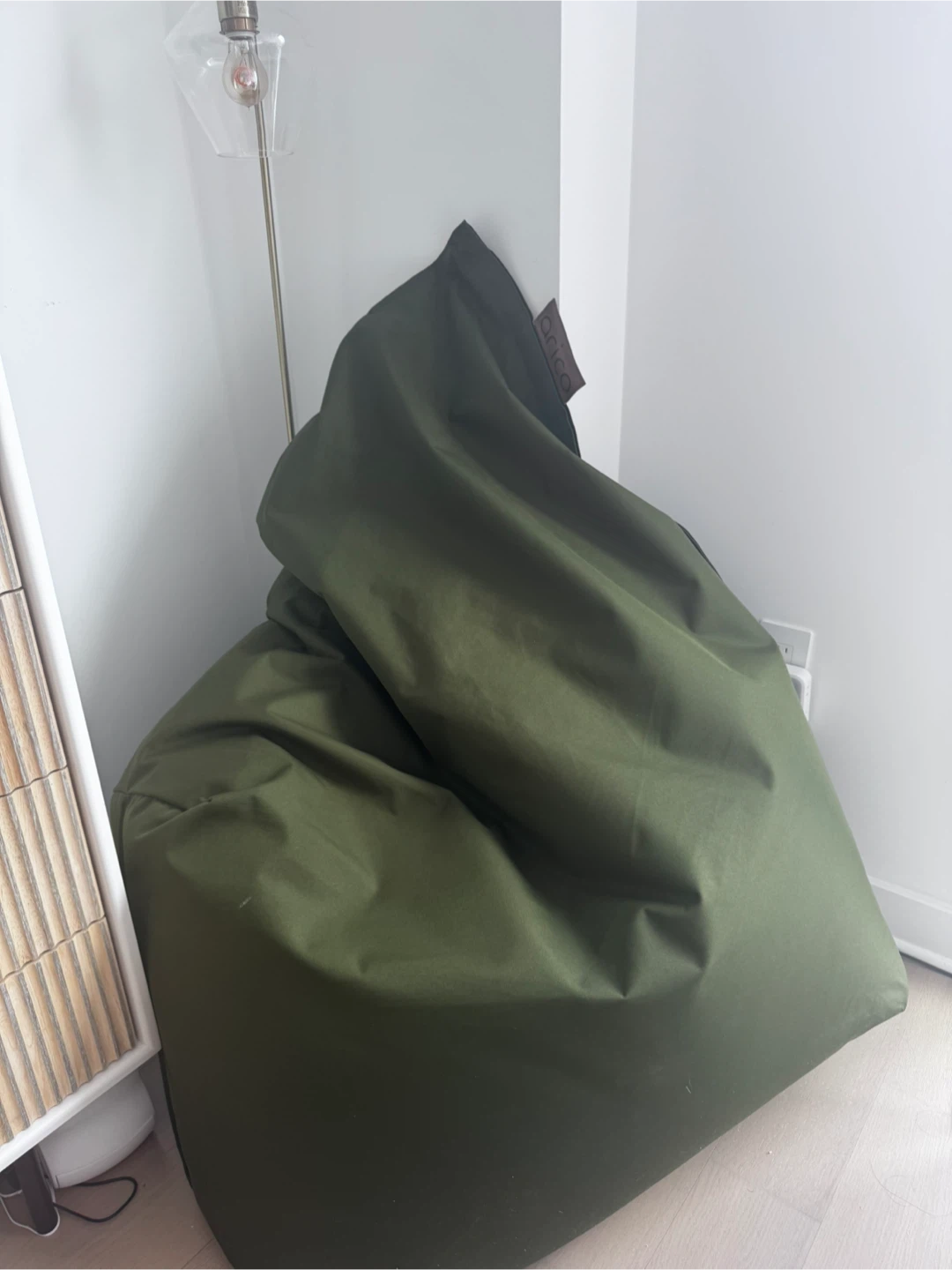 Arico Olive Green Bean Bag Chair - photo 2