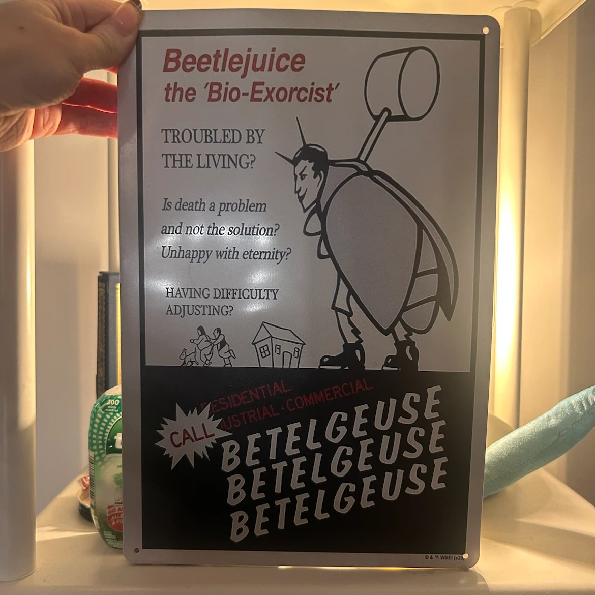 Beetlejuice Halloween Decoration Metal Sign