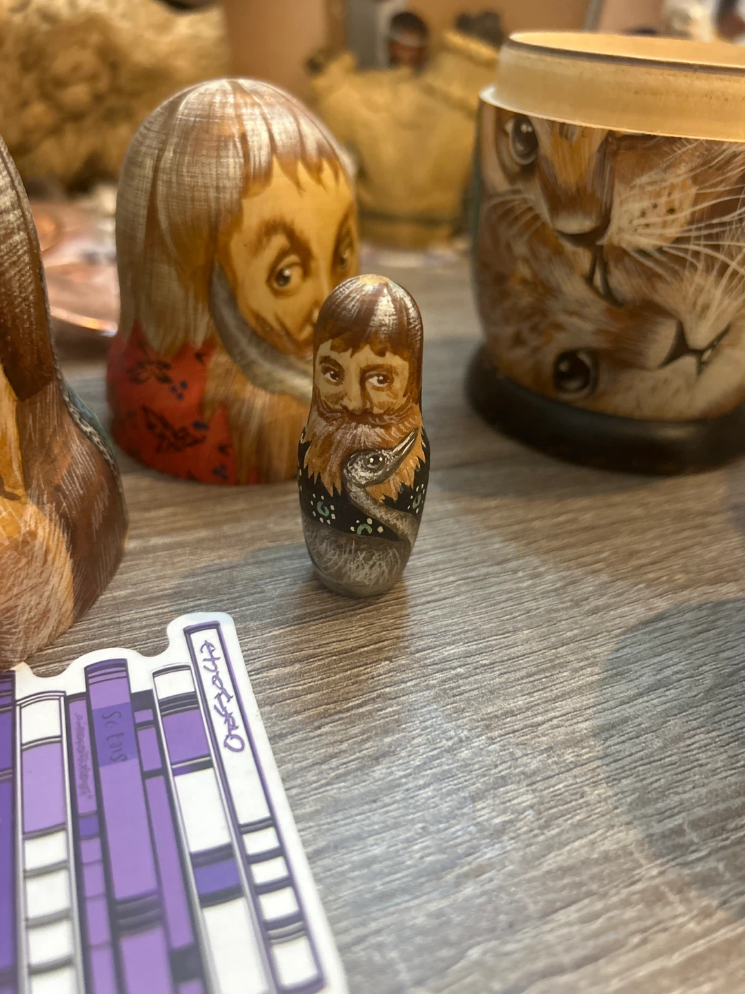 Hand-Painted Wooden Nesting Doll Set - photo 4