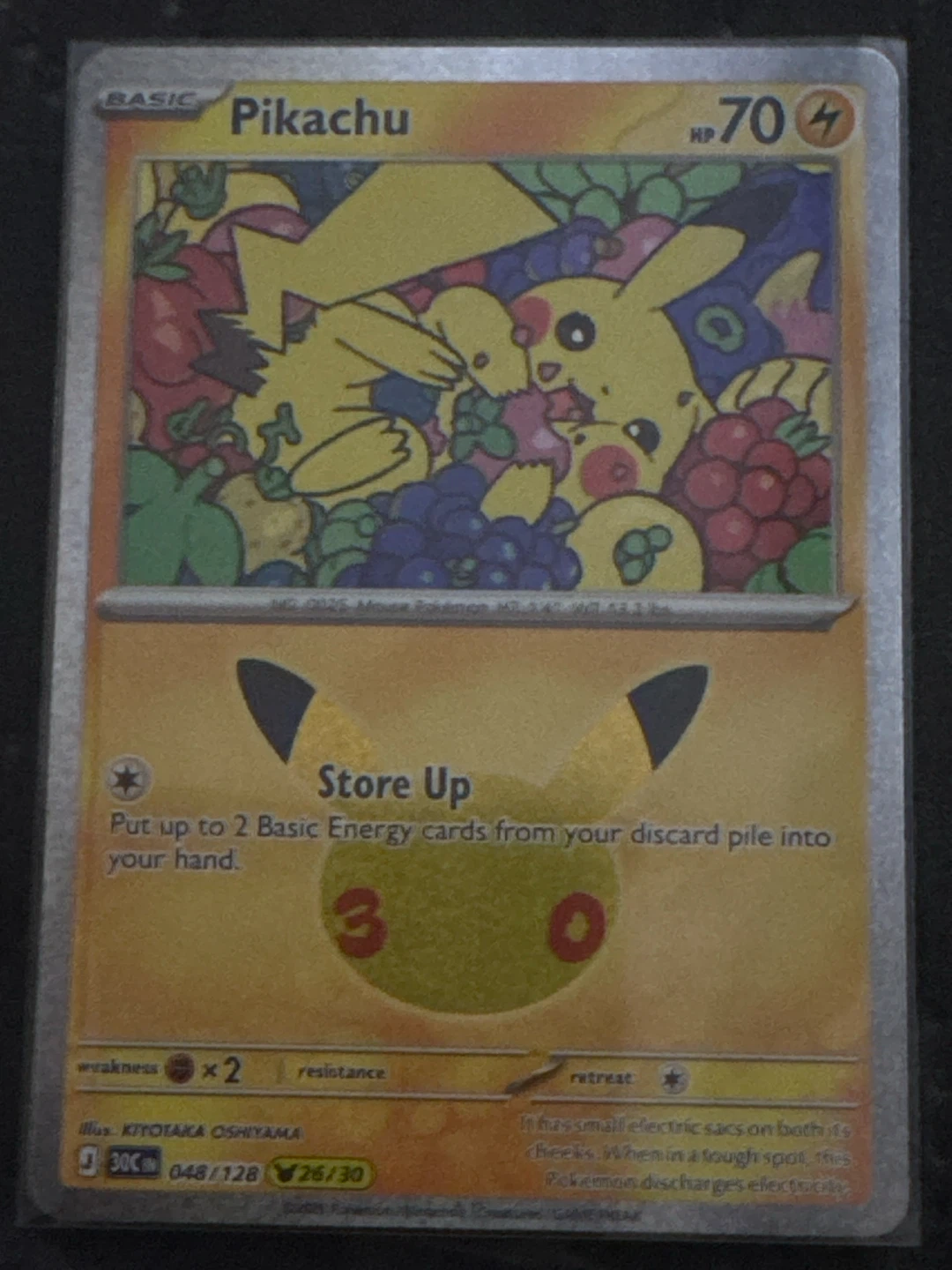 Pikachu 26/30 30th Celebration Pokémon Card