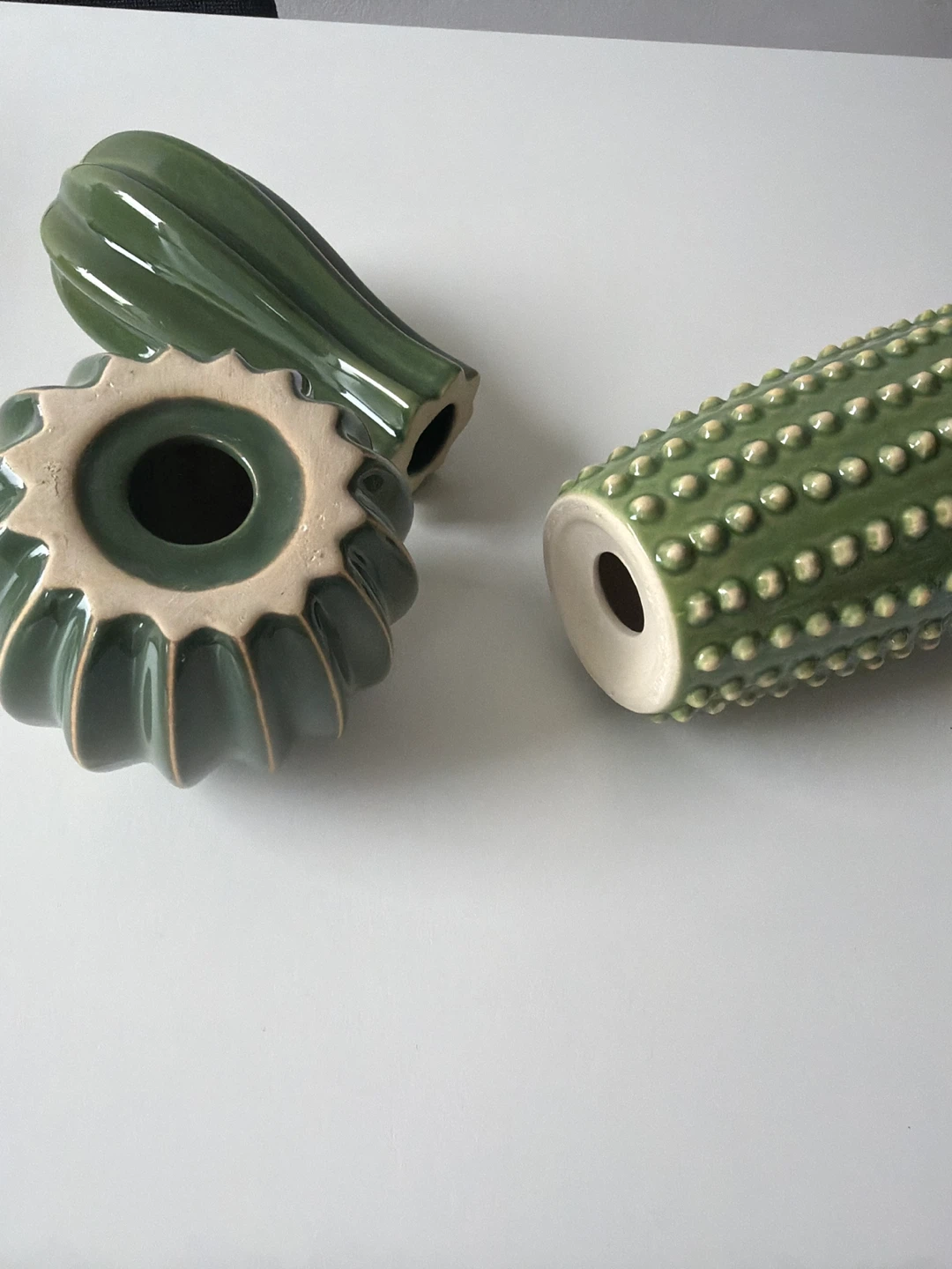Set of 3 Decorative Ceramic Cactus Figures - photo 3