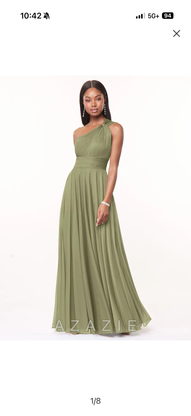Sage Green Azazie Bridesmaid Dress