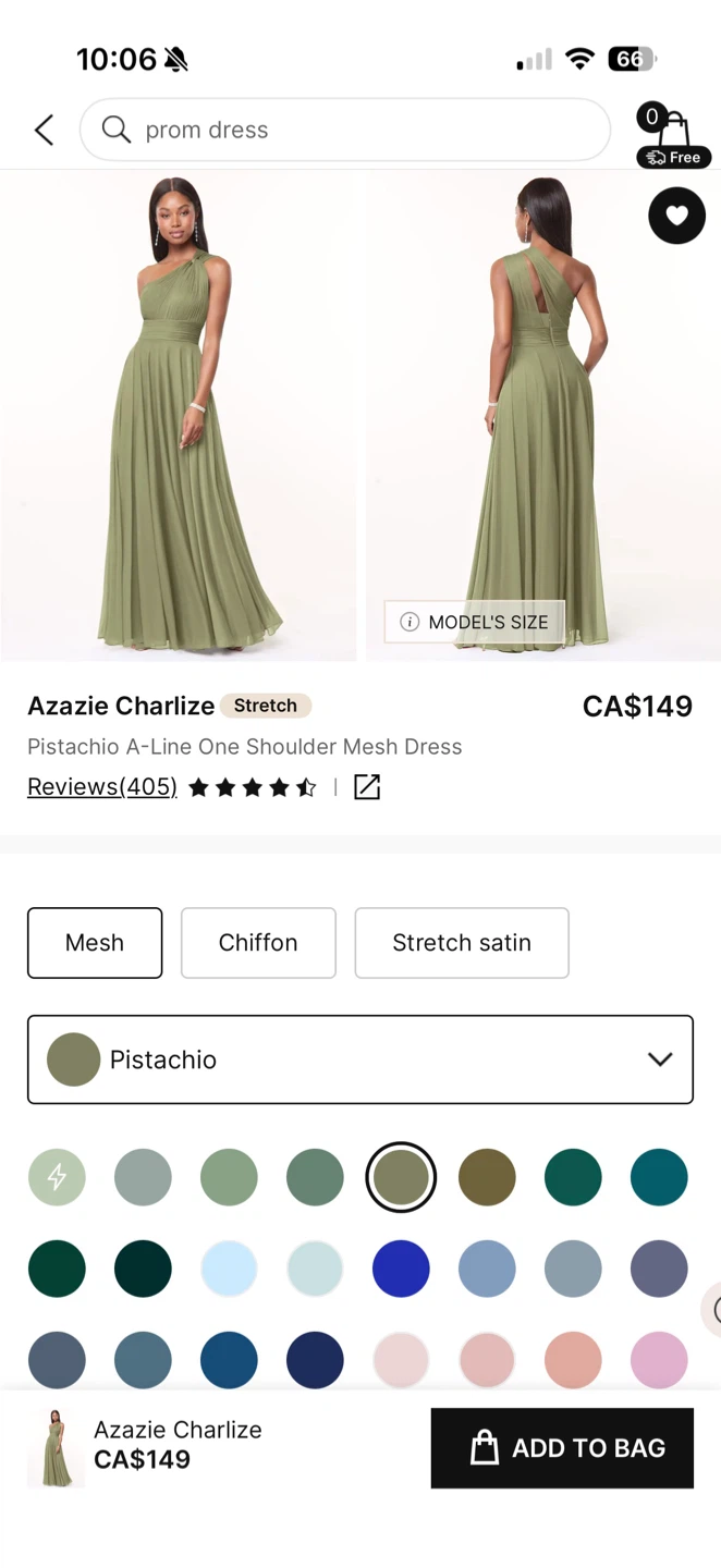 Sage Green Azazie Bridesmaid Dress - photo 2