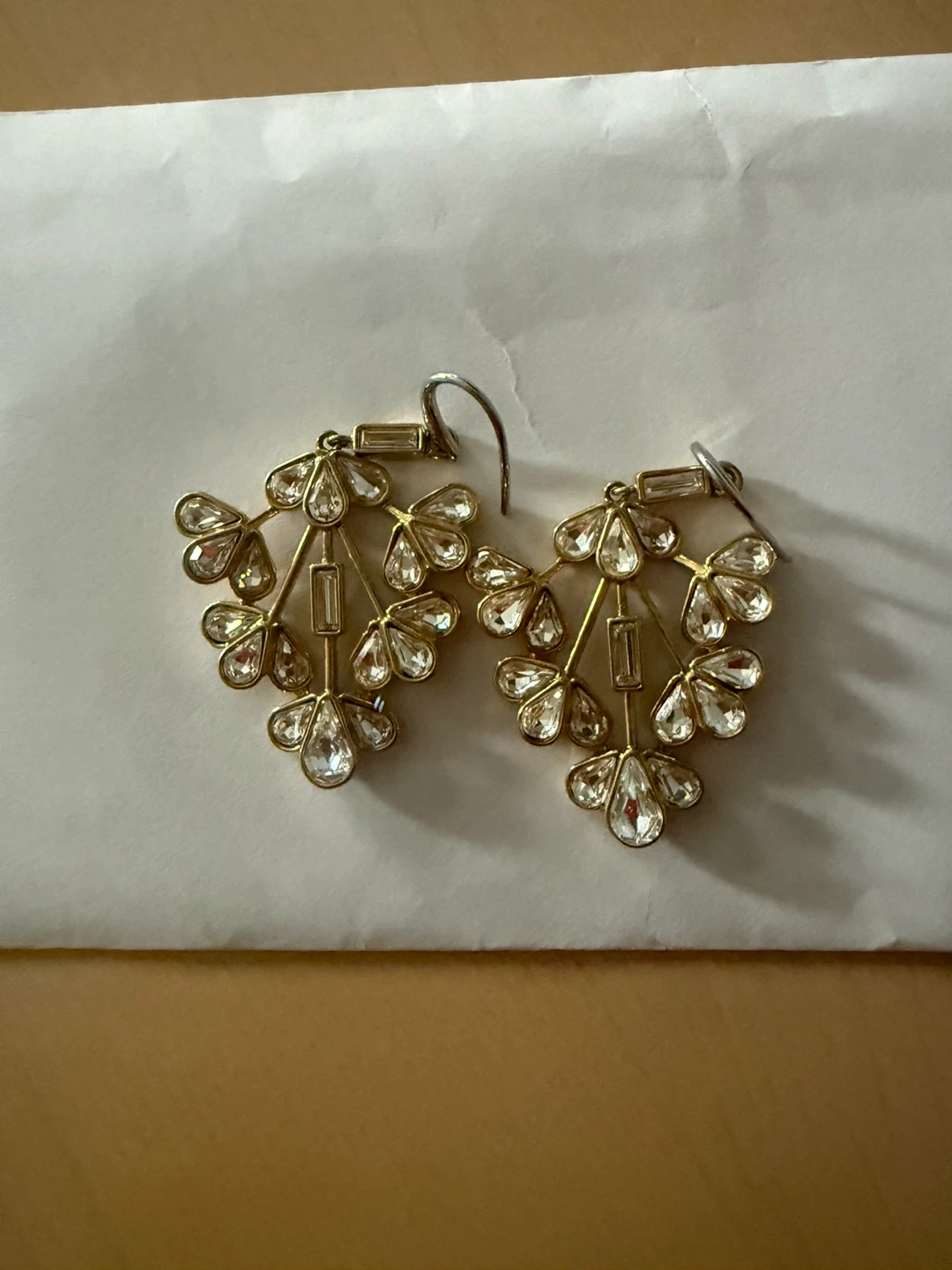 Fossil Crystal Drop Earrings