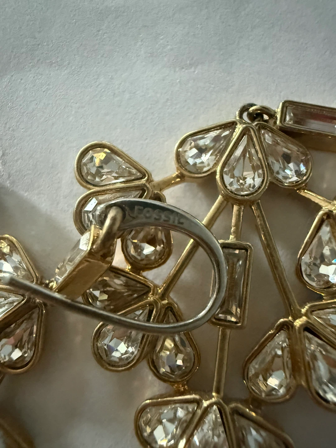 Fossil Crystal Drop Earrings - photo 2