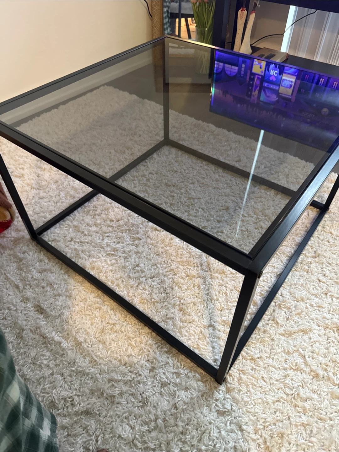 Modern Black Glass Coffee Table