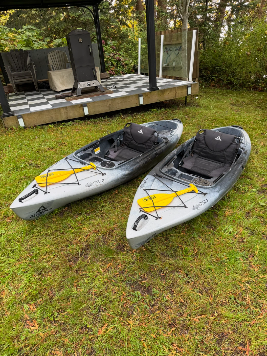 Two Ascend  FS10 Fishing  Kayaks