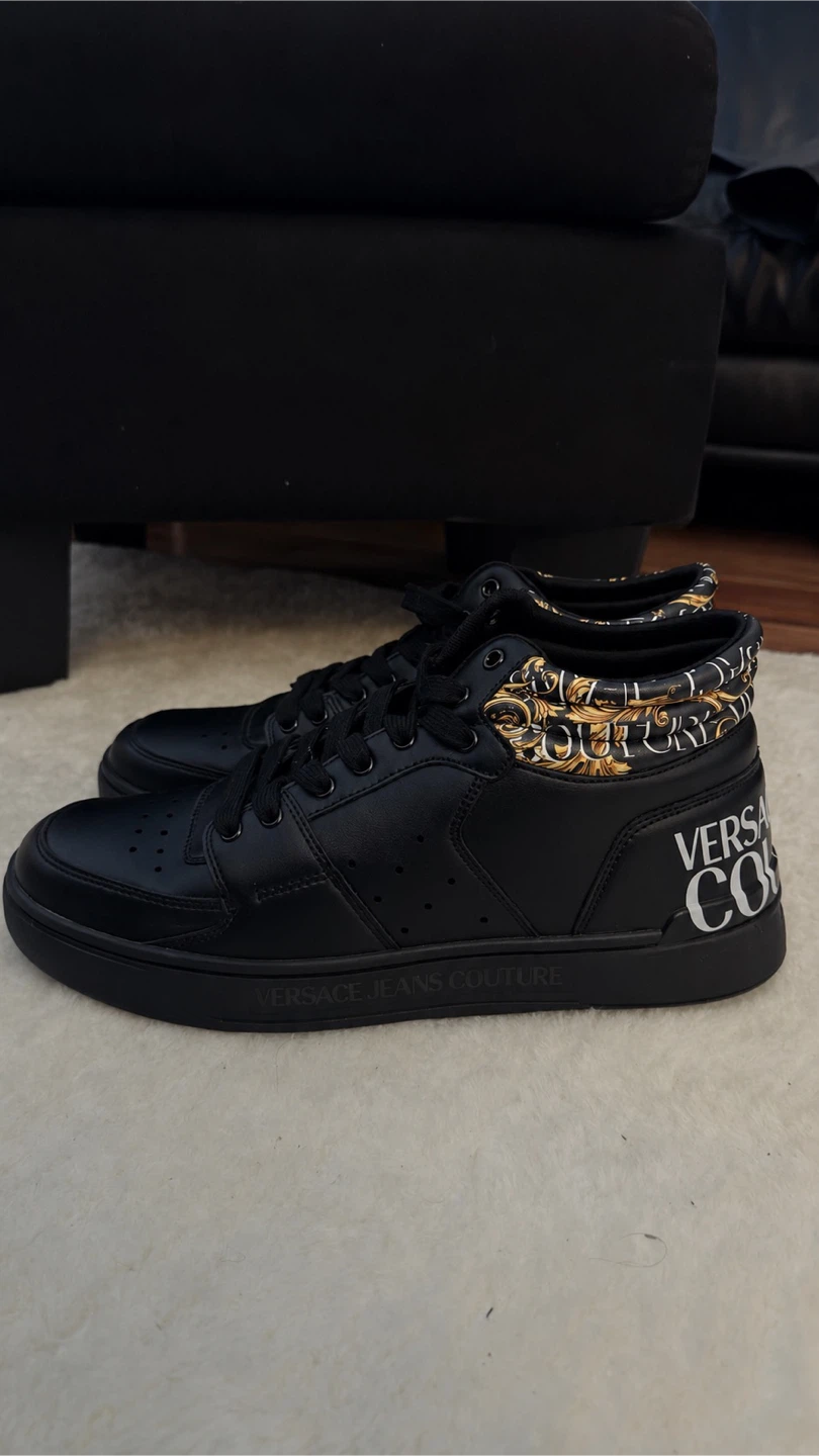 Versace Jeans Couture Black High-Top Sneakers