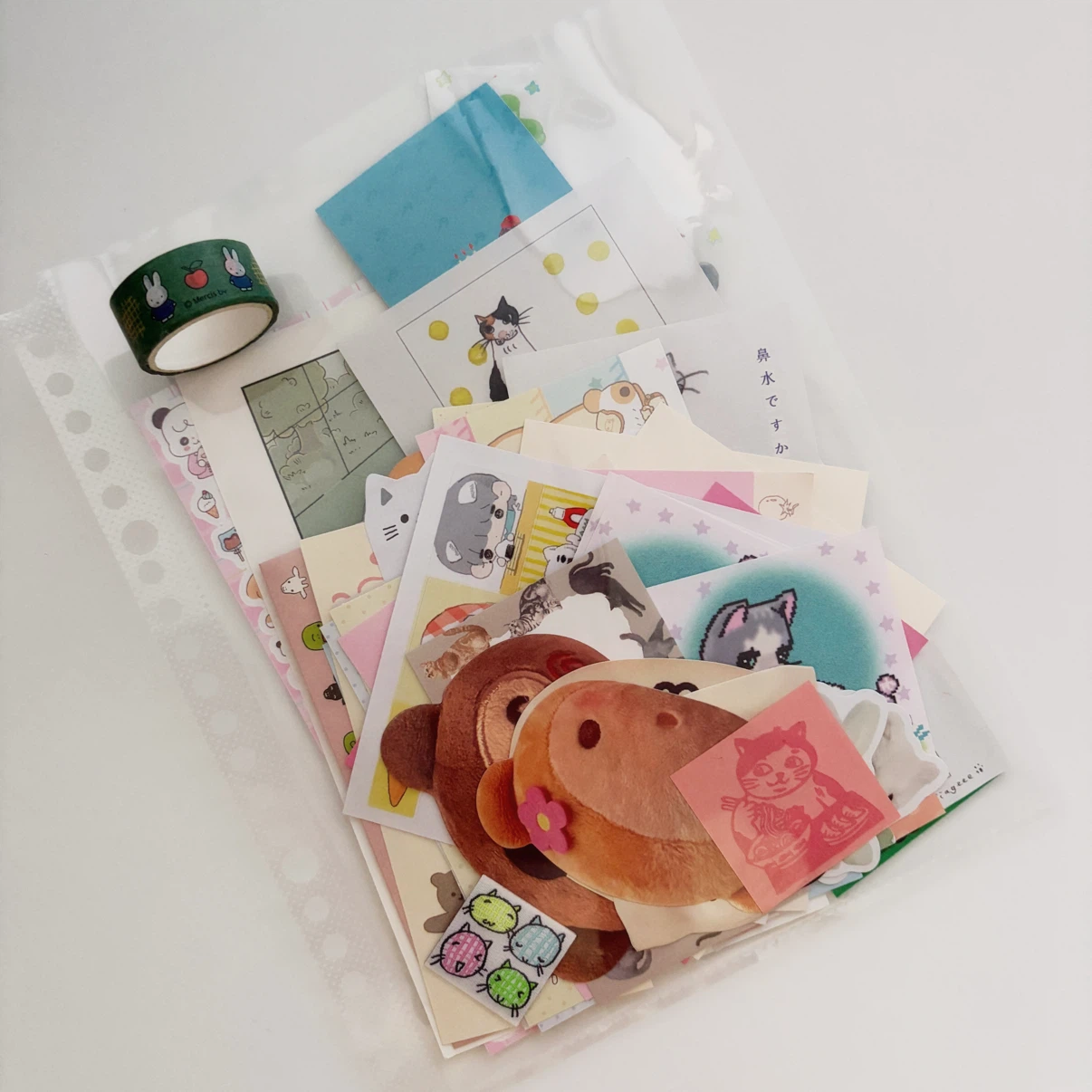 Kawaii Memo Sheets Set, Stationary bundle:)